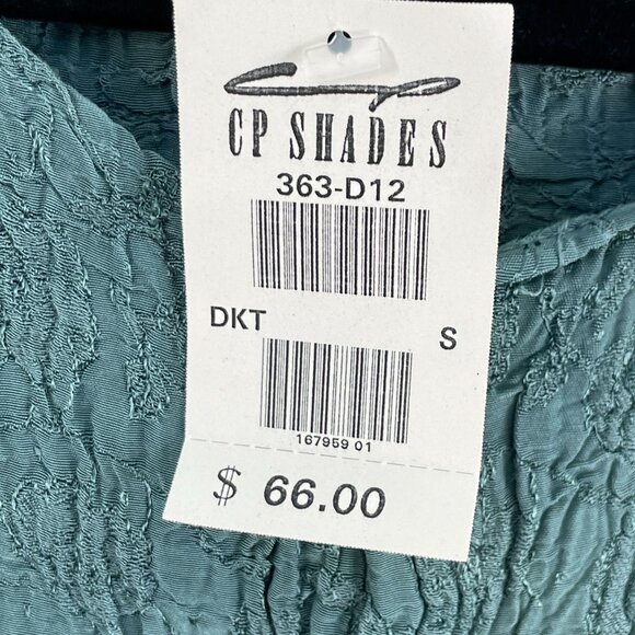 NEW Cp Shades Womens Small Button Up Textured Crinkled Top Teal Shirt - Picture 4 of 10